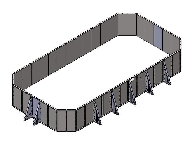 image of 14'3" x 28'3" Grecian Semi-Inground Pool Kit with 52" Steel Walls